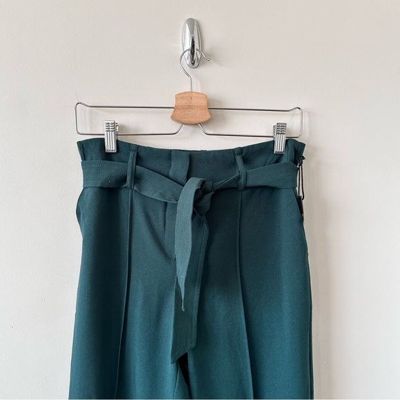 BLACK Tape_ Forest Green High Rise Belted Tapered Trouser (Size:XS) - Picture 5 of 9